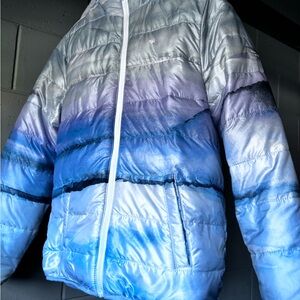 Abercrombie  Blue and White Puffer Jacket 14